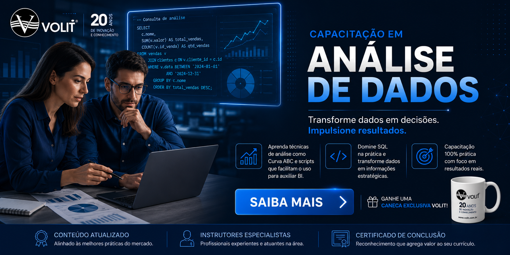 Capacitação em Análise de Dados - Transforme dados em decisões