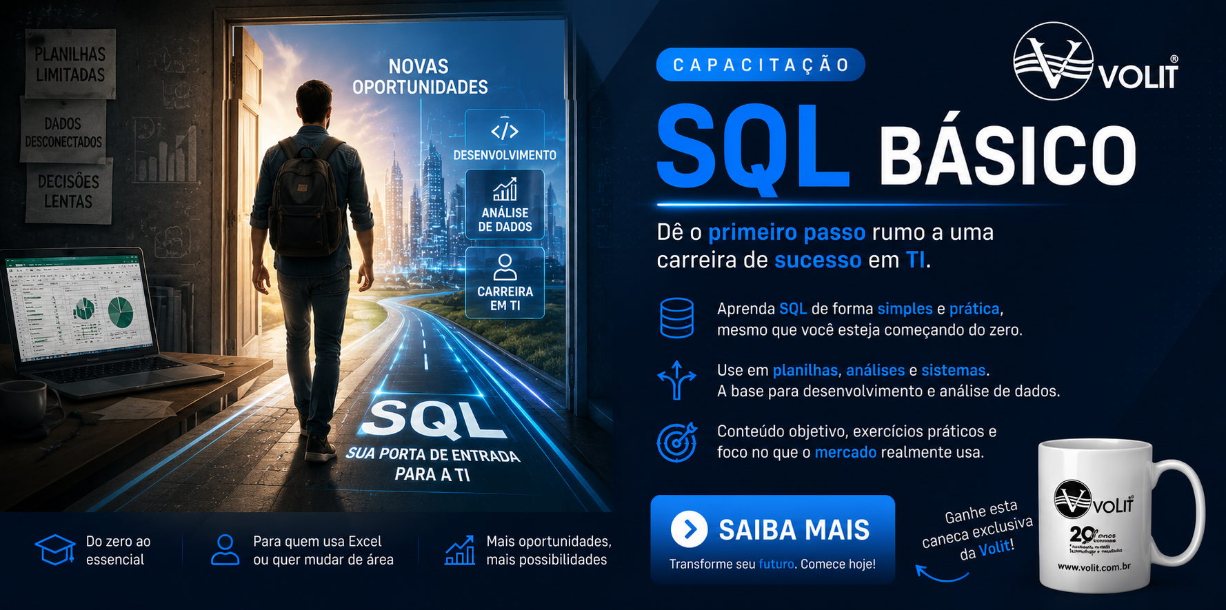 Capacitação SQL Básico - Dê o primeiro passo rumo a uma carreira de sucesso em TI